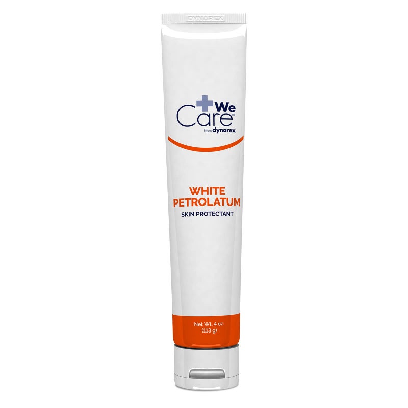 Dynarex White Petrolatum, Petroleum Jelly for Dry, Damaged or Cracked Skin, Soothing White Petroleum Jelly for Minor Skin Irritations, 4 oz. Tubes, 1 Petroleum Jelly Tube - Image 1